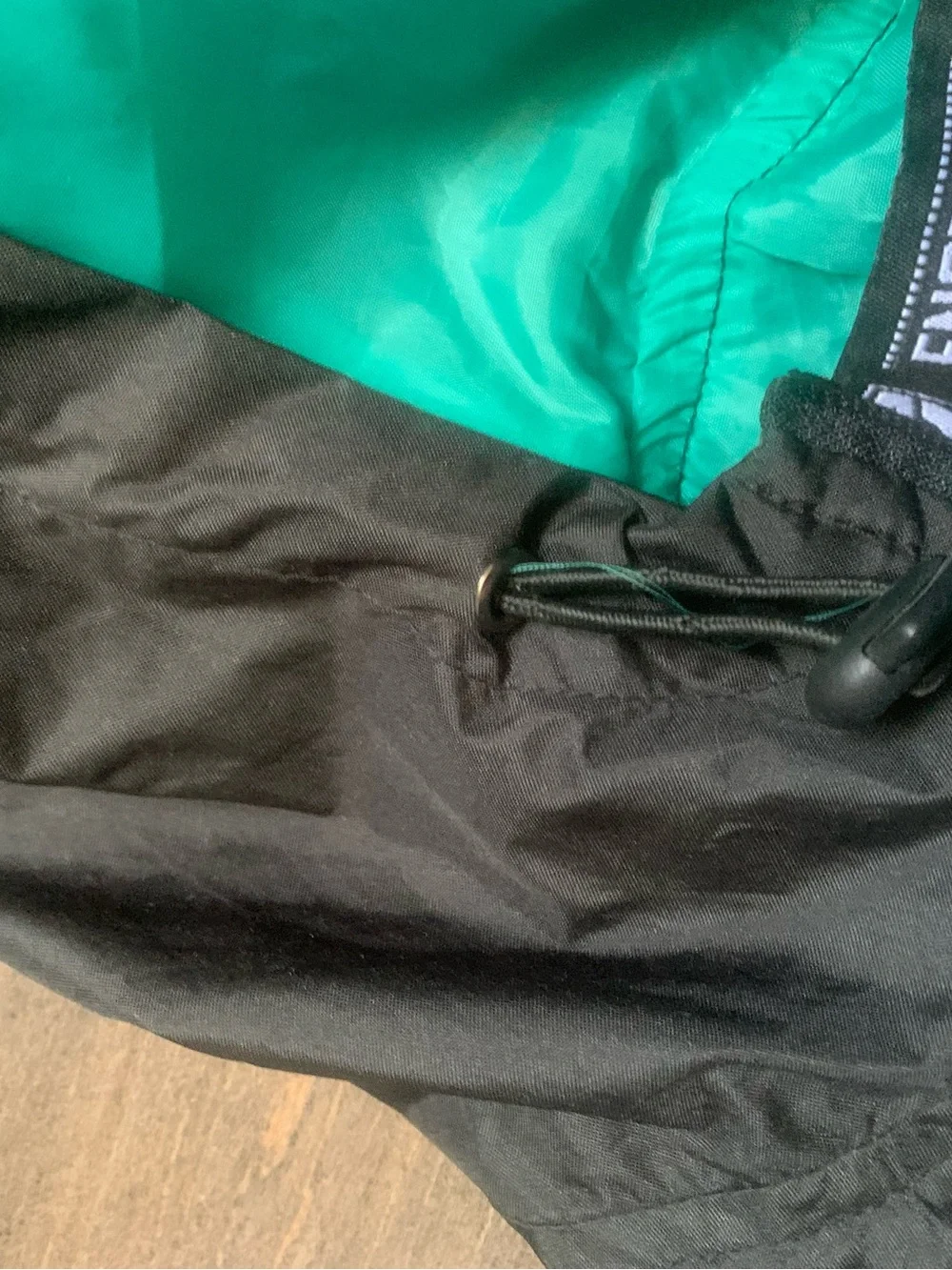 Encrypted Men's Teal and Black Hooded Windbreaker